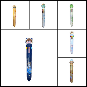 Kawaii 10-in-1 Multicolor Ballpoint Shuttle Pen
