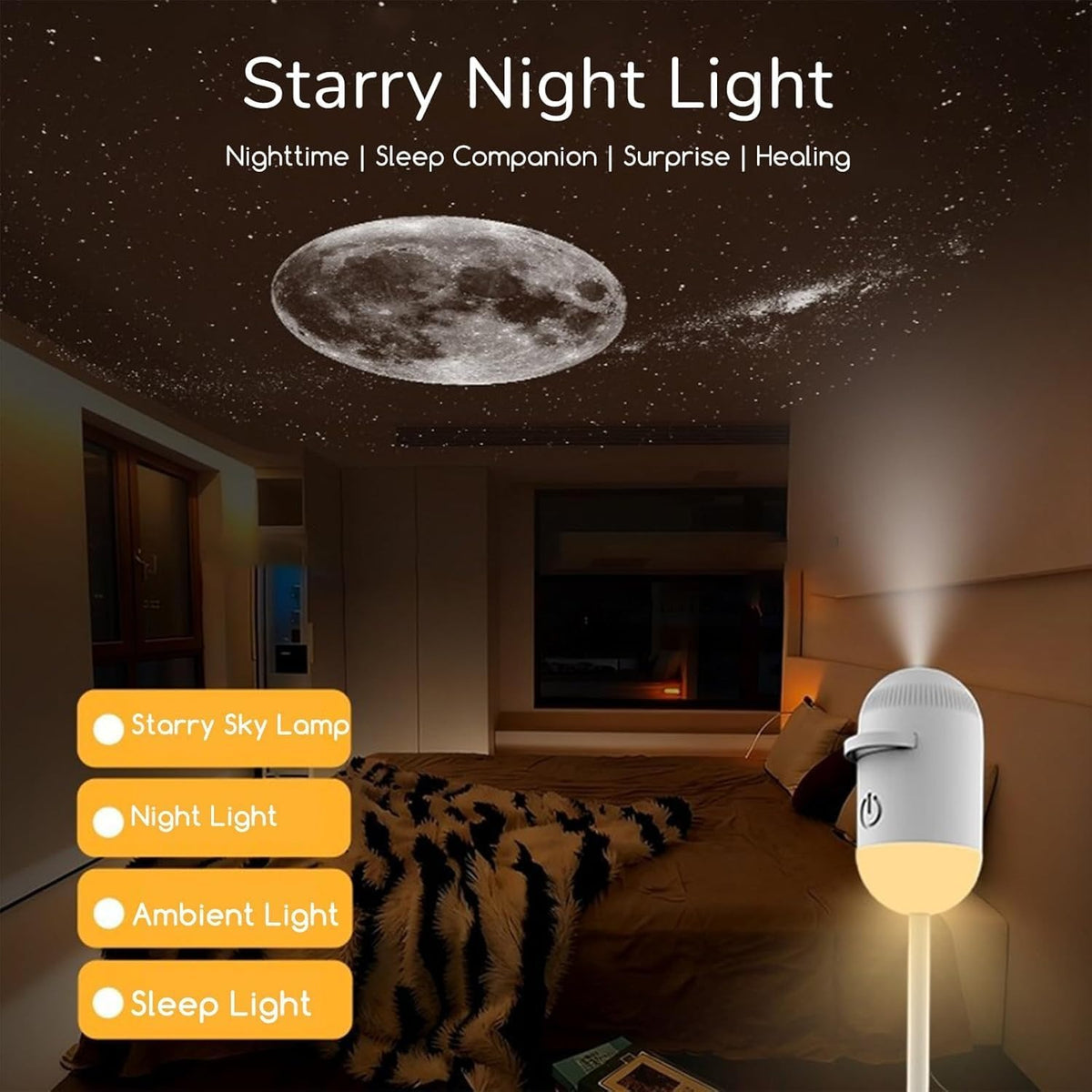 Starry Sky Galaxy Projector Nightlight
