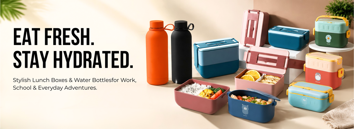 water bottle & lunch boxes