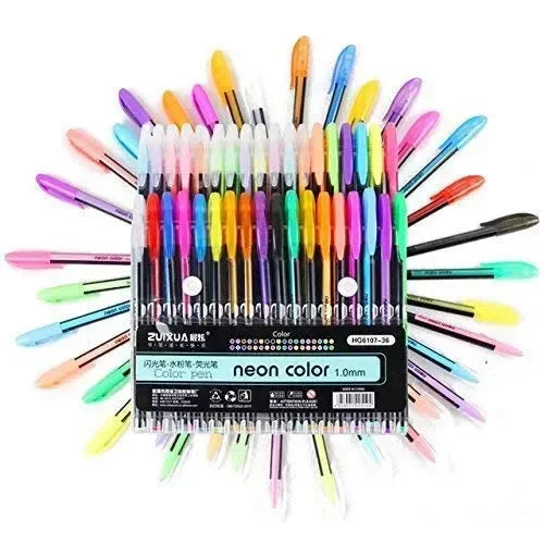 Glimmer & Flow Metallic Glitter Pens (Set of 48)