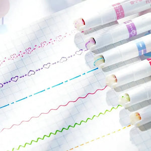 Smooth Glide Linear Highlighter (Set Of 6) - KawaiWorld