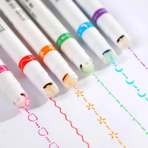 Smooth Glide Linear Highlighter (Set Of 6) - KawaiWorld