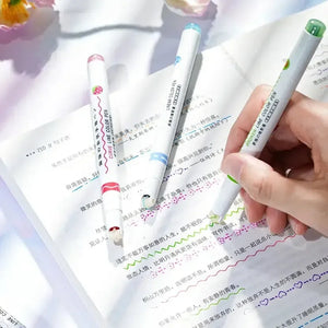 Smooth Glide Linear Highlighter (Set Of 6) - KawaiWorld