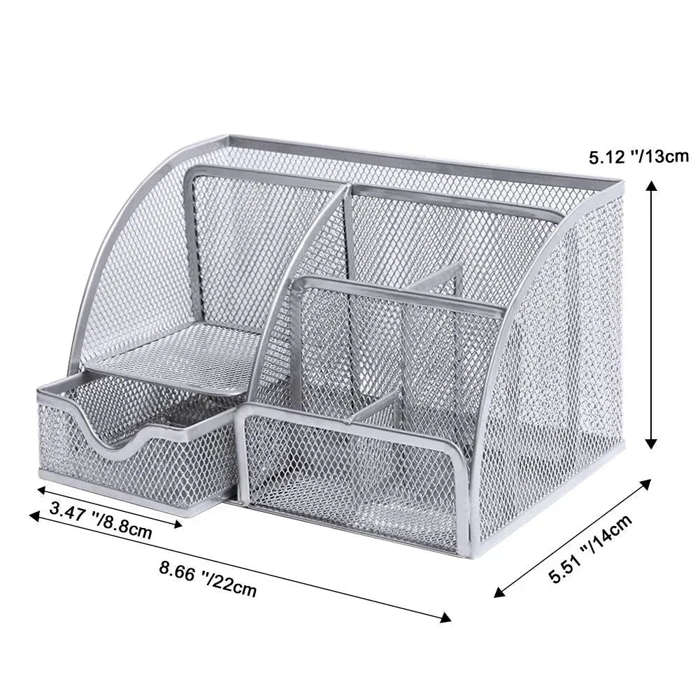 Metal Mesh Multipurpose Desk Organiser - KawaiWorld