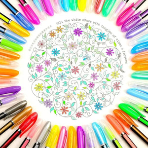 Glimmer & Flow Metallic Glitter Pens (Set of 48)