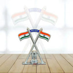 Indian Flag Patriotic Cross Decor Piece - KawaiWorld