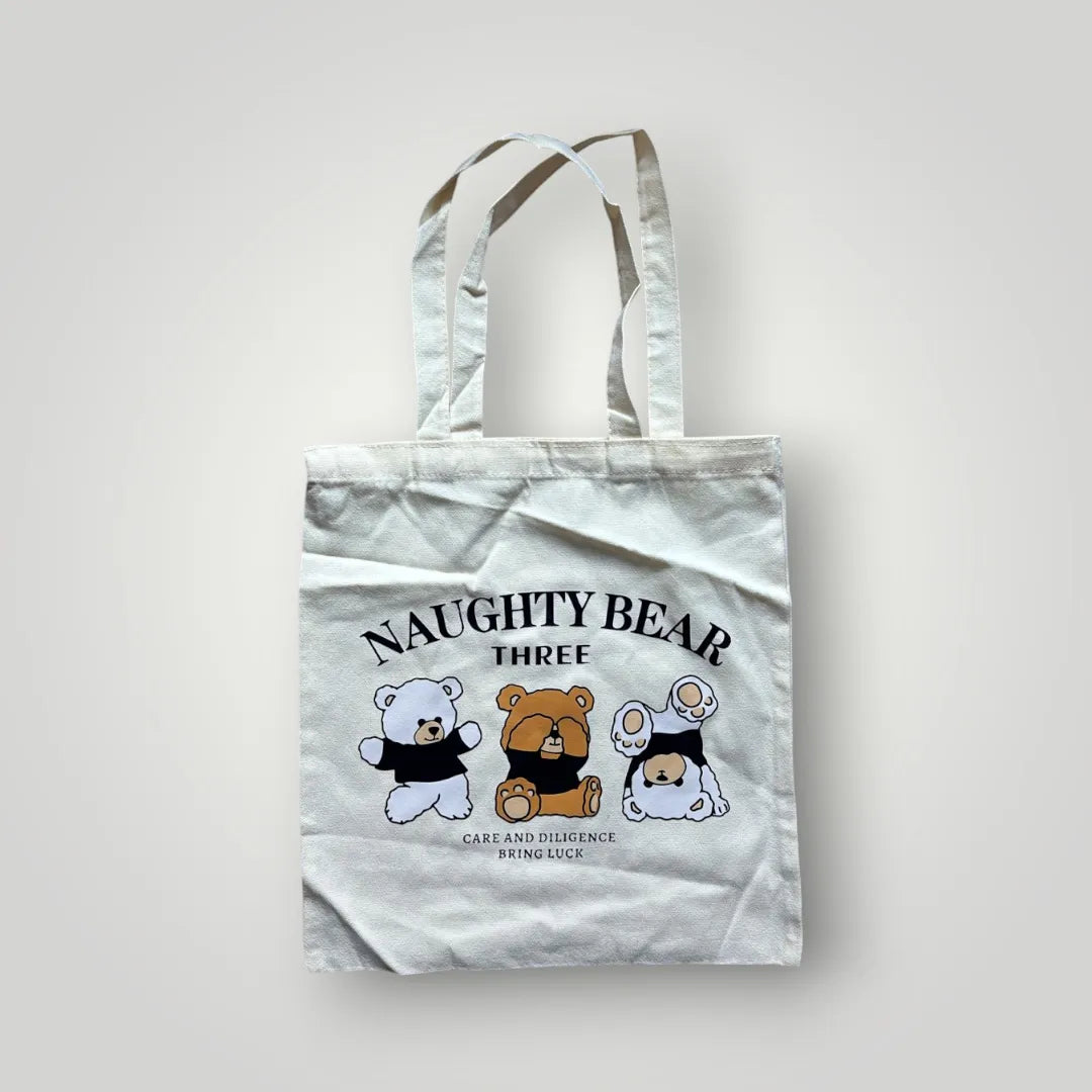 Typography Canvas Minimalist Tote - KawaiWorld