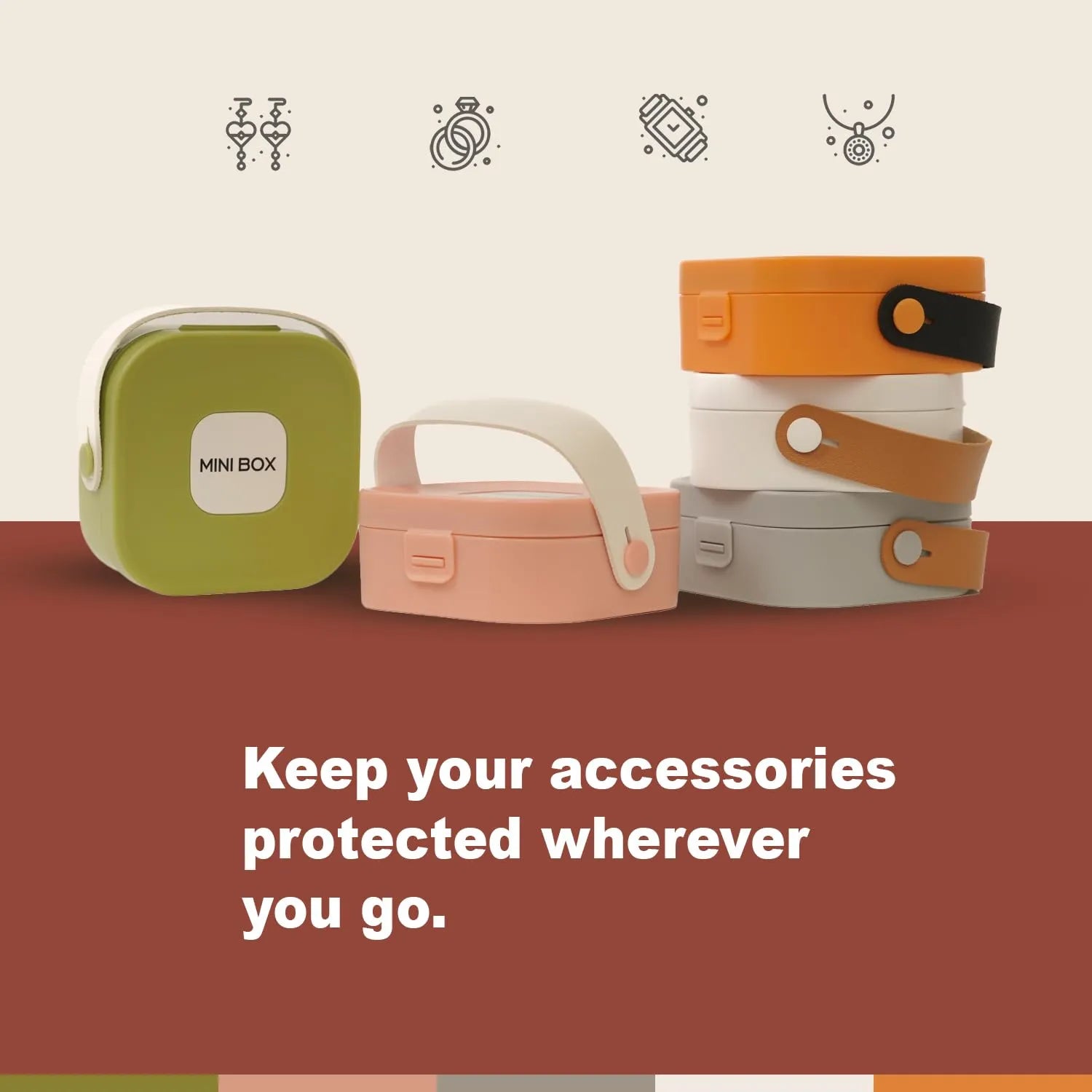 Jetsetter's Mini Box Travel Jewelry Case - KawaiWorld