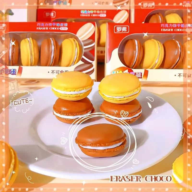 Macaron Take Apart Cookie Erasers (Set of 4) - KawaiWorld