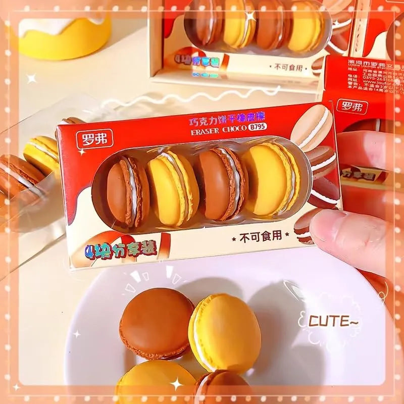 Macaron Take Apart Cookie Erasers (Set of 4) - KawaiWorld