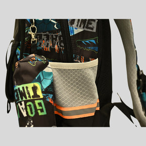 Graffiti Football Multi-Pocket Backpack