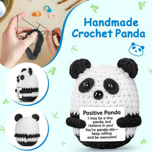 Positive Crochet Panda Keychain