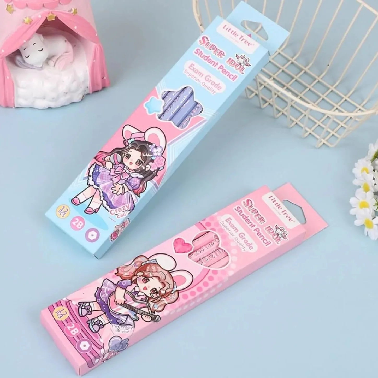 Dreamy Girly HB Pencils (Set of 12) - KawaiWorld