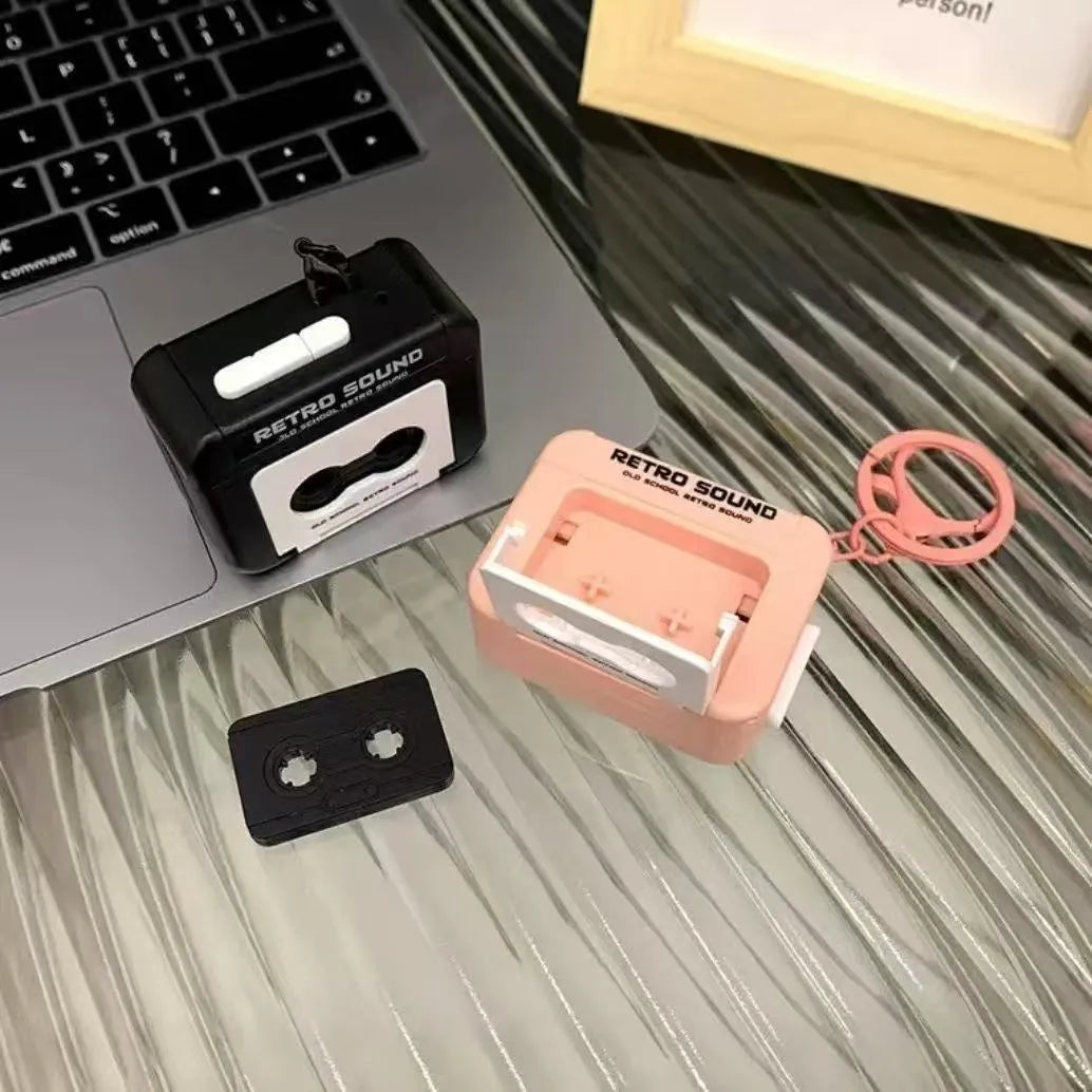 Y2K Nostalgia Mini Tape Recorder Keychain - KawaiWorld