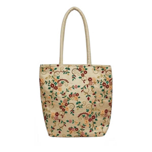 ThreadAura Ethinic Embroidery Carryall Tote - KawaiWorld