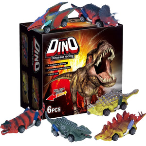 Prehistoric Dinosaur Pull Back Cars (Set of 6) - KawaiWorld