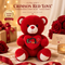 Crimson Love Teddy Bear Plush (40 cm) - KawaiWorld