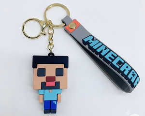 Minecraft Character 3D Silicone Keychain