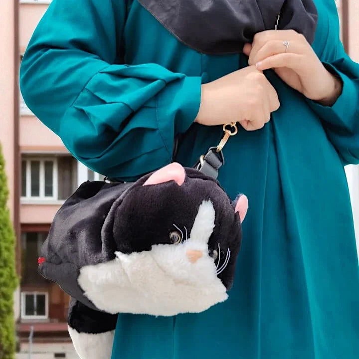 Feline Fatale Cat Plush Handbag - KawaiWorld