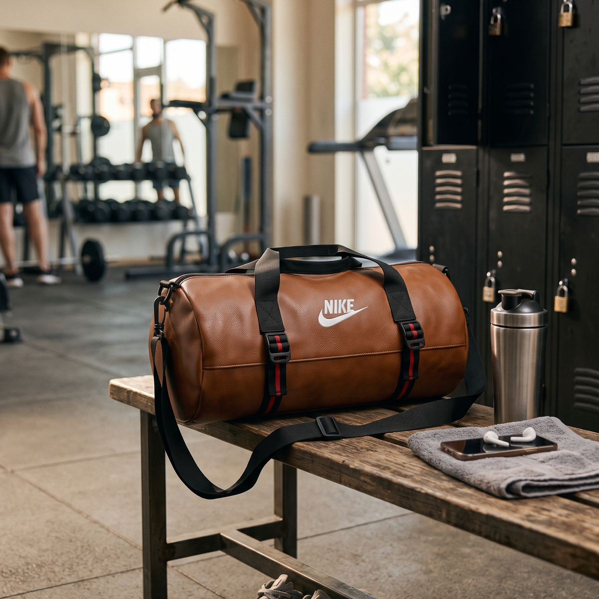 Nike Classic Leather Gym Duffel Bag