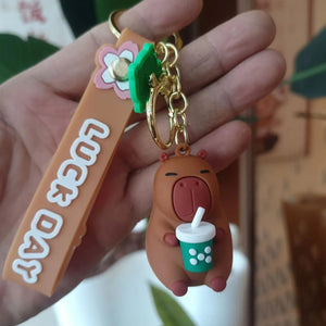 Lucky Loop Capybara 3D Keychain - KawaiWorld