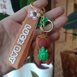 Lucky Loop Capybara 3D Keychain - KawaiWorld