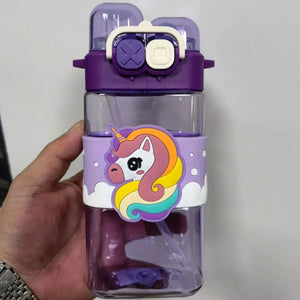 Double-Drink Straw Cup Water Bottle (580 ml)