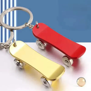 Rolling Radness Revolving Skateboard Keychain - KawaiWorld
