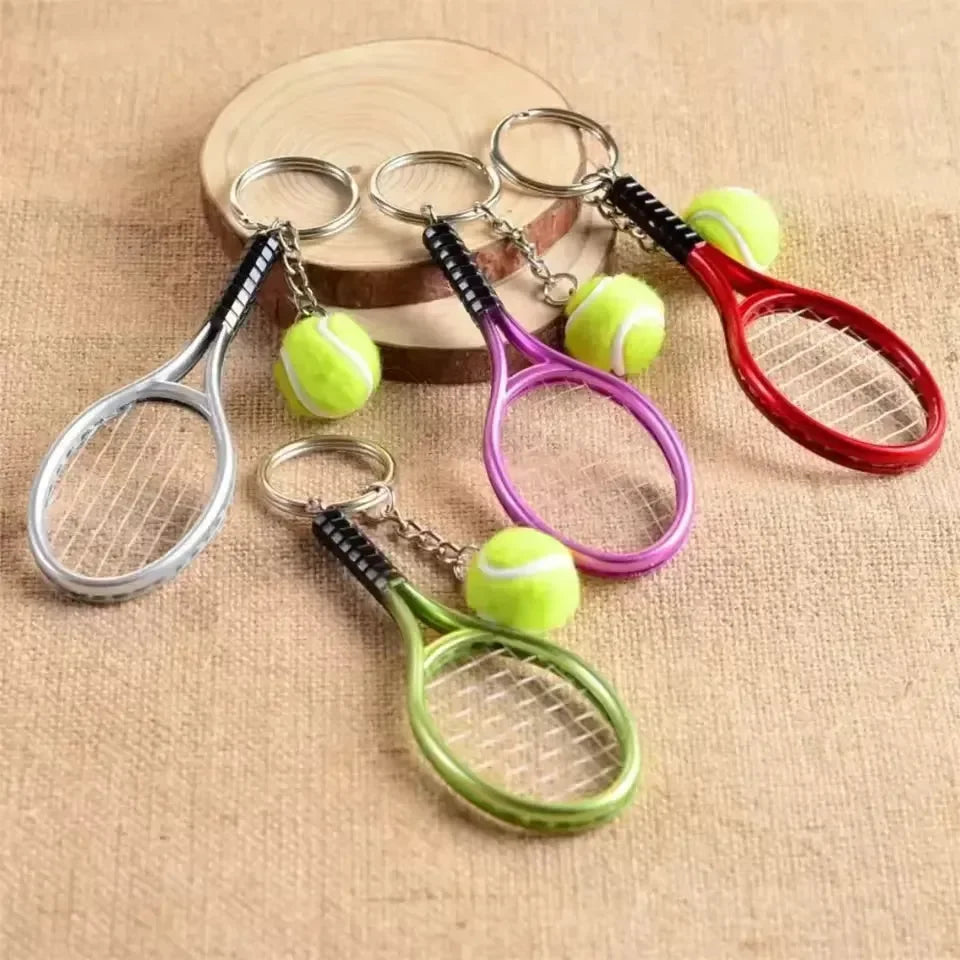 Love-All Lobs Tennis Racket & Ball Keychain - KawaiWorld