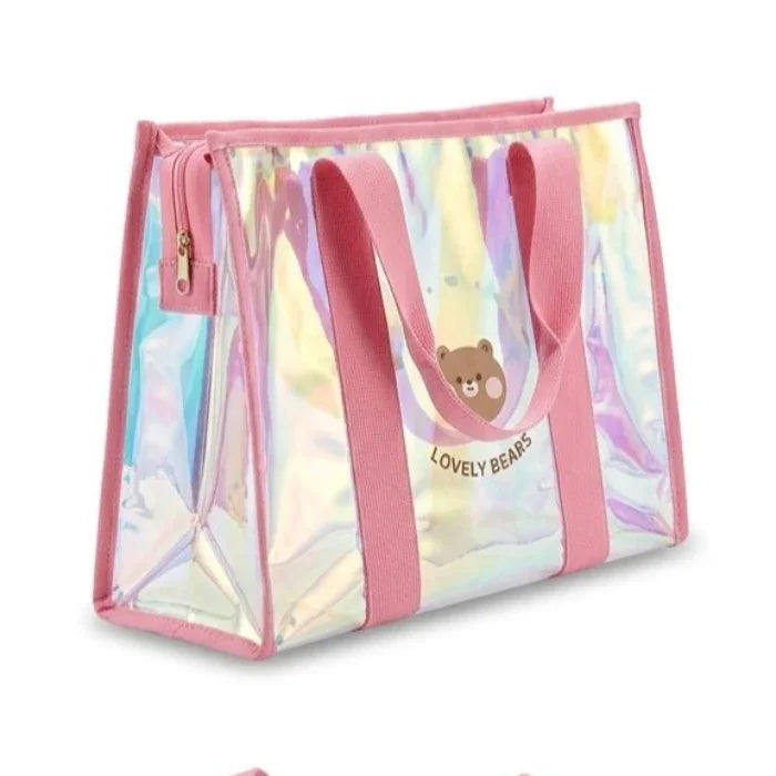 Lovely Bear Holographic Tote Bag