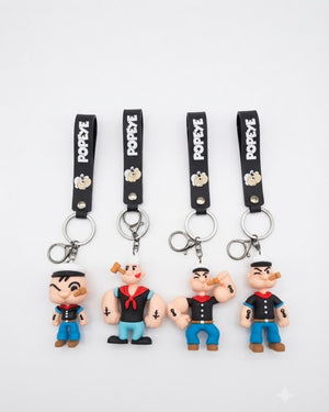 Classic Popeye the Sailor Man 3D Silicone Keychain
