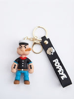 Classic Popeye the Sailor Man 3D Silicone Keychain
