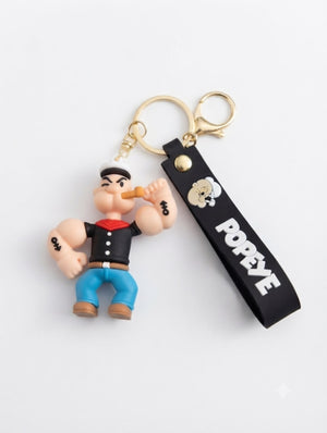 Classic Popeye the Sailor Man 3D Silicone Keychain