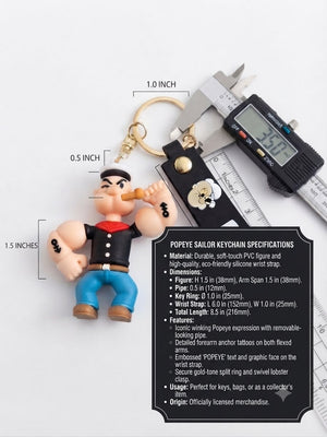 Classic Popeye the Sailor Man 3D Silicone Keychain