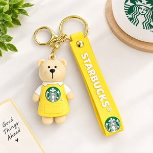 Starbucks Barista Bear 3D Silicone Keychain