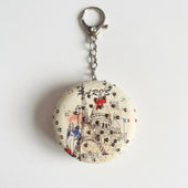Parisian Romance Pocket Mirror Keychain