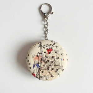 Parisian Romance Pocket Mirror Keychain