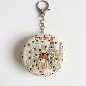 Parisian Romance Pocket Mirror Keychain