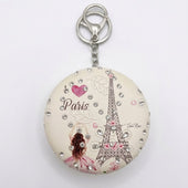 Parisian Romance Pocket Mirror Keychain