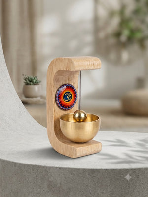 ZenHarmony Om Solid Wood & Brass Magnetic Doorbell