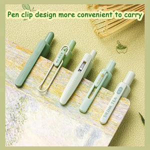 Zen Tea Cloud Grip Aesthetic Gel Pen Set
