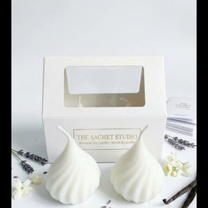 Artisan Ivory Swirled Modak Candle