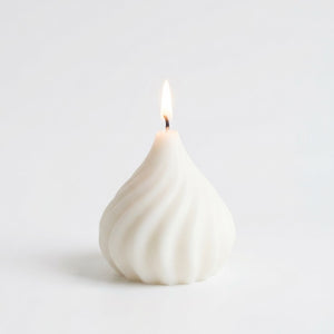 Artisan Ivory Swirled Modak Candle