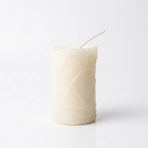 Architectural Geometric Carved Pillar Candle