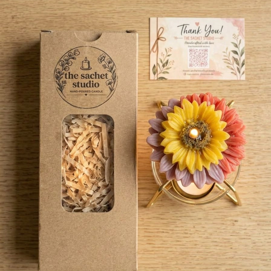 Floral Blossom Sculptural Candle Set