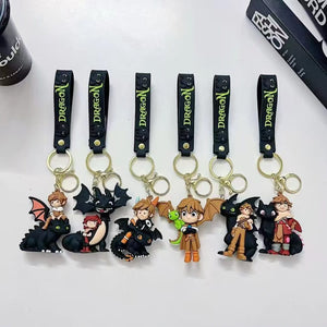 Dragon Rider 3D Silicone Character Keychain & Bag Charm