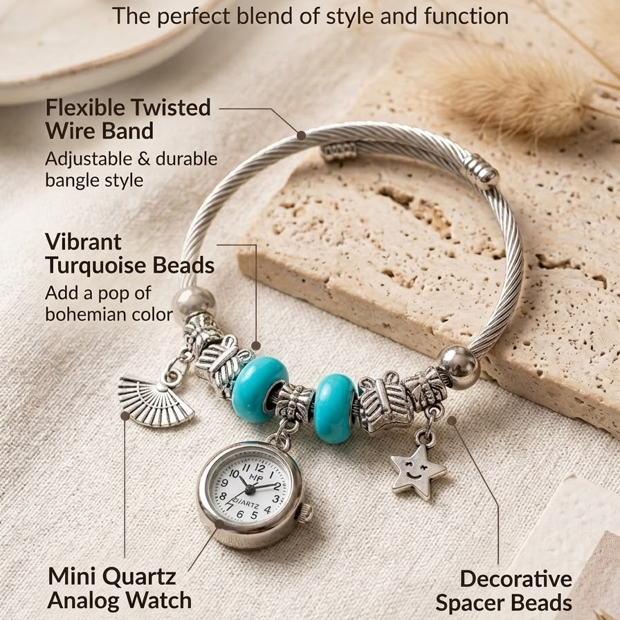 Silver Charm Watch Bracelet