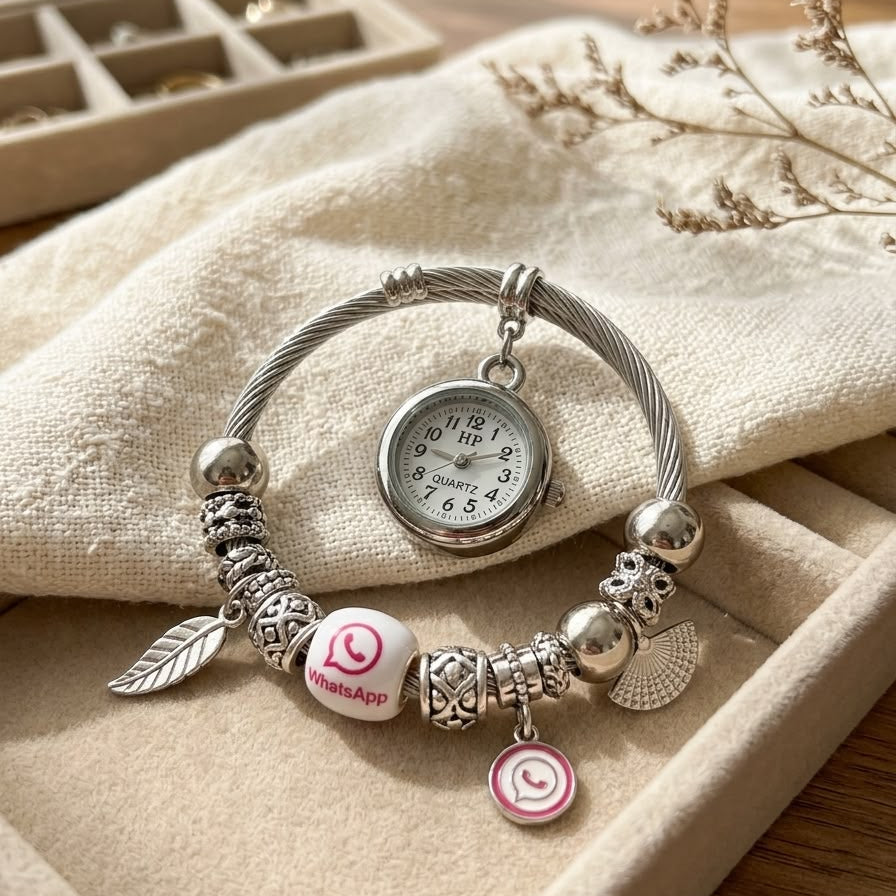 Silver Charm Watch Bracelet