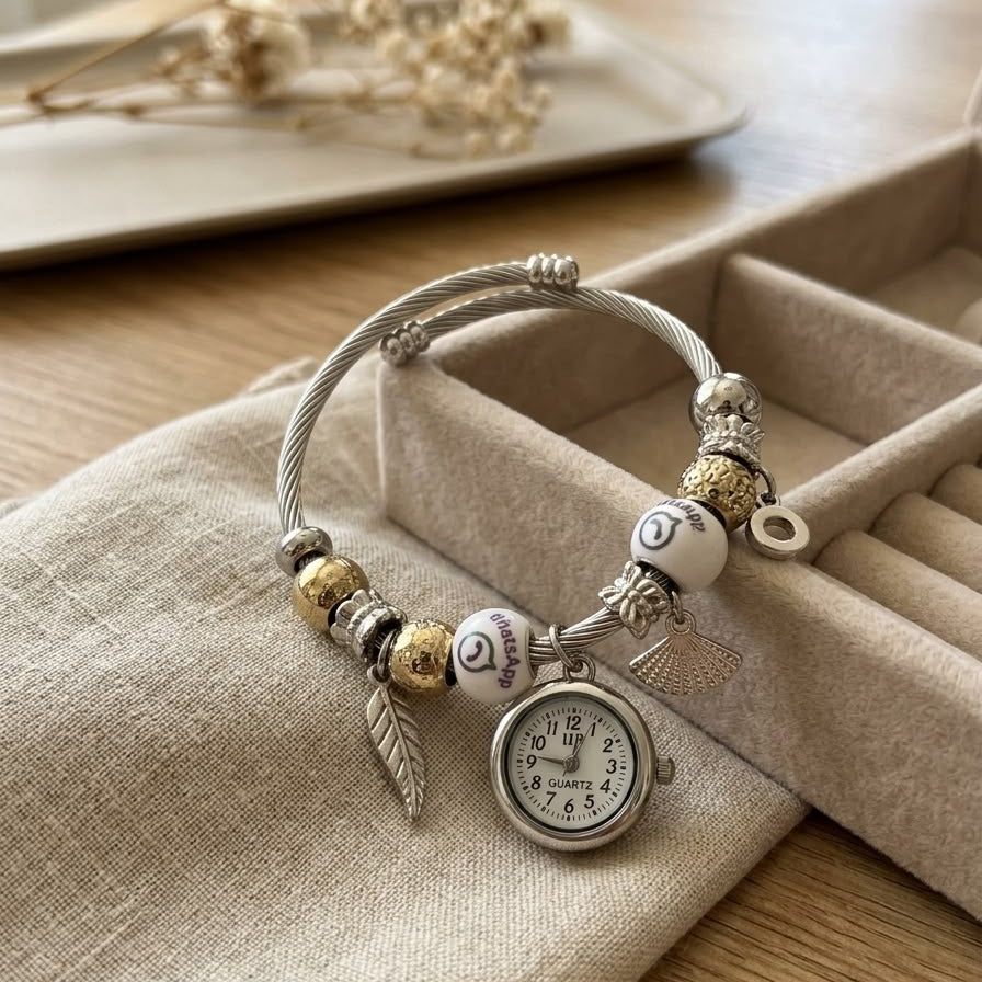 Silver Charm Watch Bracelet