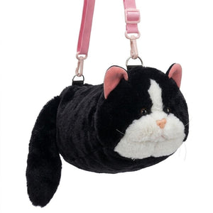 Plush Realistic Cat Fur Handbag - KawaiWorld